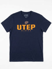 Men's Navy Blue UTEP Miners Graphic T-Shirt - Short Sleeve Casual