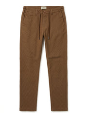 Men's Brown Textured Casual Trousers