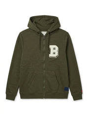 Men Varsity Letter Graphic Zip-Up Hoodie