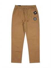 Men's Tan Casual Drawstring Trousers
