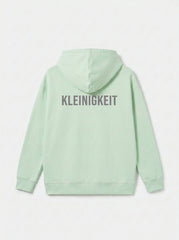 Unisex Back-Print Fleece Hoodie Grey Logo