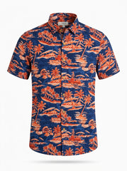 Men’s Sunset Island Motif Casual Holiday Shirt