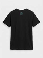 Men's Imported Quality Black Tropical Graphic T-Shirt Casual Crewneck