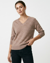 B.YOUNG WOMENS V NECK BASIC PULLOVER
