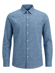 Men’s Blue Paisley Print Shirt