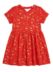 Cherry-Print Short-Sleeve Top for Girls