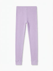 Product Title: Kids' Ribbed Cotton Leggings | Wrinkle-Free & Iron-Free Comfort Pants