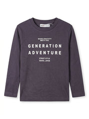 Kids' Charcoal "GENERATION ADVENTURE" T-Shirt