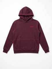 Women Minimalist Contrast-Stitch Pullover Hoodie
