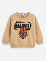 Boys' Beige Marvel Spider-Man Graphic Sweatshirt – Next