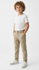 UNIT Boys Classic Beige Cotton Pants