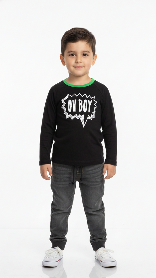 MINOTI KIDS SLUB TSHIRT AND JOGGER JEANS SET