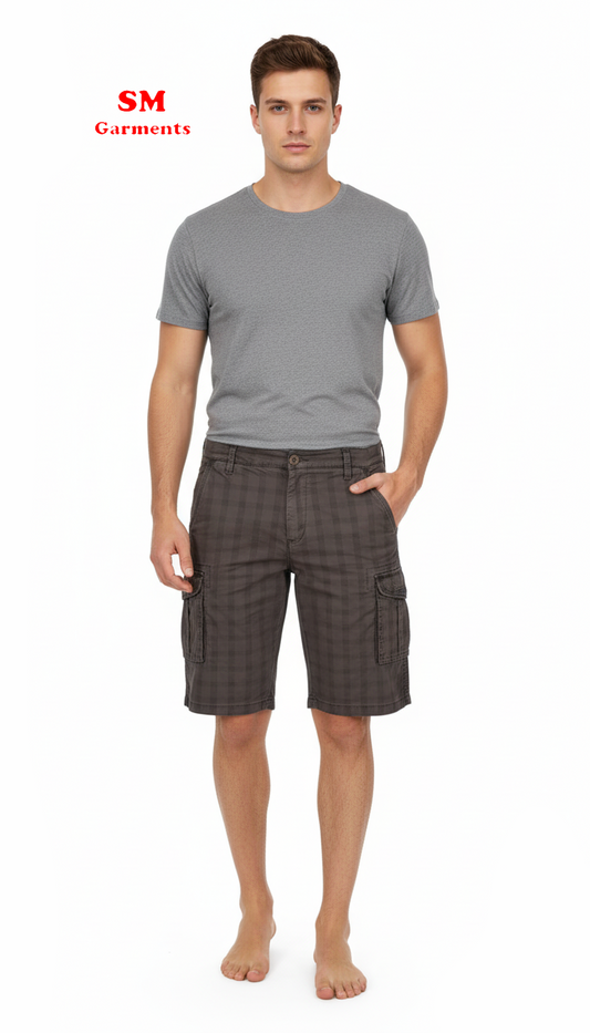 MENS CHECKED SHORT