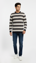 CASUAL FIRDAY Striped Wool Pullover