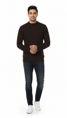 Knitted Blouse Dark Brown