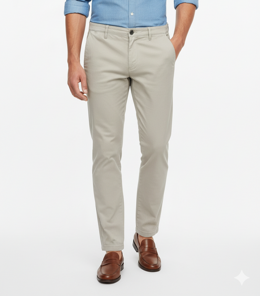 JACK&JONES MENS SLIM MARCO TEXTURED COTTON CHINO