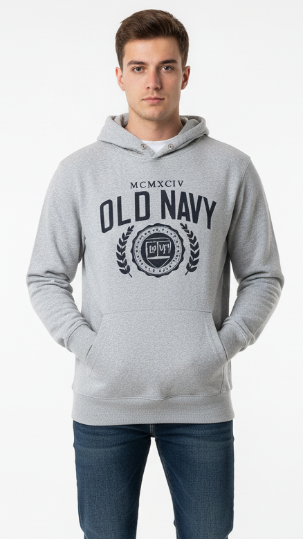 OLD NAVY MENS CHEST PRINT HOODIE