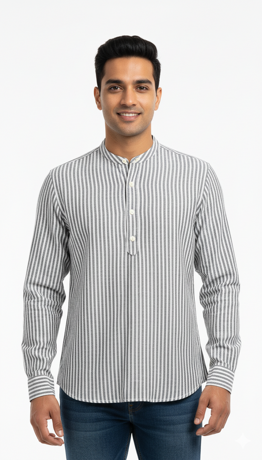 ONLY&SONS Mens Band Collar Shirt