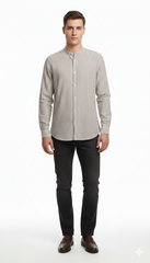 صرف اینڈ سنز مینز ماو کالر لائننگ شرٹ