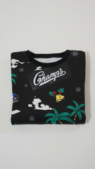 ٹیپ ال آئل بوائز بلیک پرنٹ شدہ سویٹ شرٹ