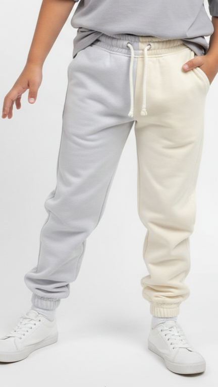 ROADWEAR Kids Two-Tone Split Color Fleece Jogger Trouser