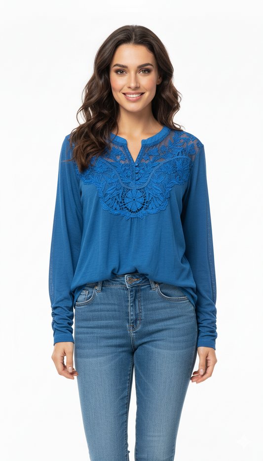 FARGIL WOMENS FULL SLEEVES EMBROIDED T SHIRT