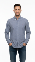 NXT مینز سلم مائیکرو چیک لوگو شرٹ