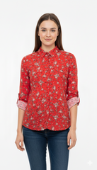 INFLUX Women Floral Double Pocket Shirt