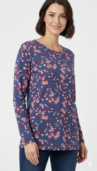 WOMEN'S FULL SLEEVE FLORAL T-SHIRT
