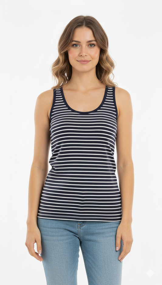 ELLENOR WOMENS STRIPED TANK TOP