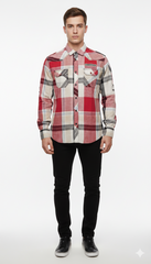 لگژری انڈیگو مردوں نے چیک کیا شرٹ