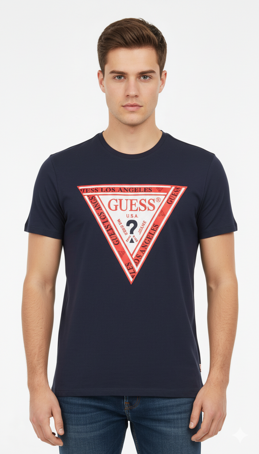 GUESS MENS LOGO PRINTED T-SHIRT