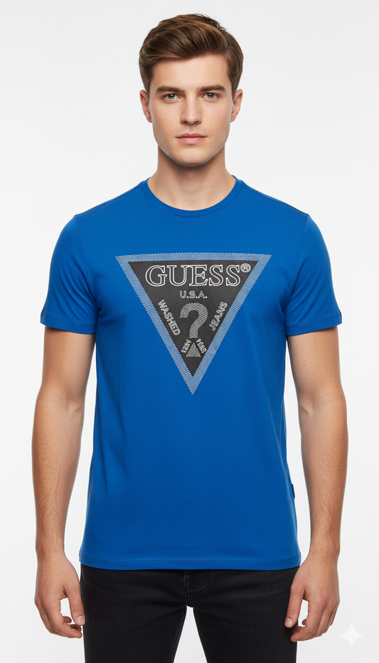 GUESS MENS LOGO PRINTED T-SHIRT