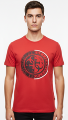 GUESS MENS GOTHIC LOGO PRINTED T-SHIRT