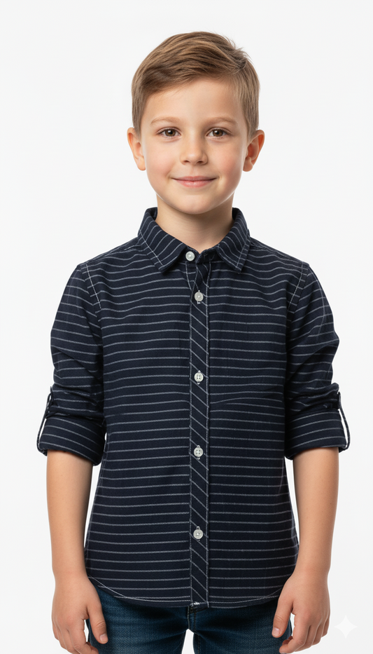 MY CHICCO KIDS STRIPPED SHIRT WITH POCKET