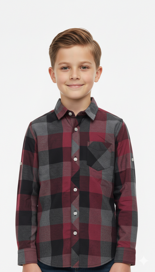 MY CHICCO KIDS CHECKERED SHIRT WITH POCKET