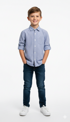 MY CHICCO KIDS STRIPPED SHIRT WITH POCKET