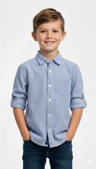 MY CHICCO KIDS STRIPPED SHIRT WITH POCKET