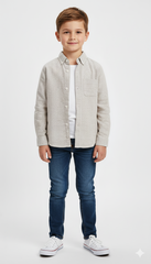 MY CHICCO KIDS STRIPPED SHIRT WITH POCKET