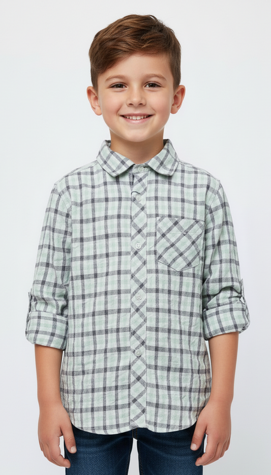 MY CHICCO KIDS CHECK SHIRT WITH POCKET