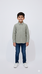 MY CHICCO KIDS TEXTURED SHIRT WITH POCKET