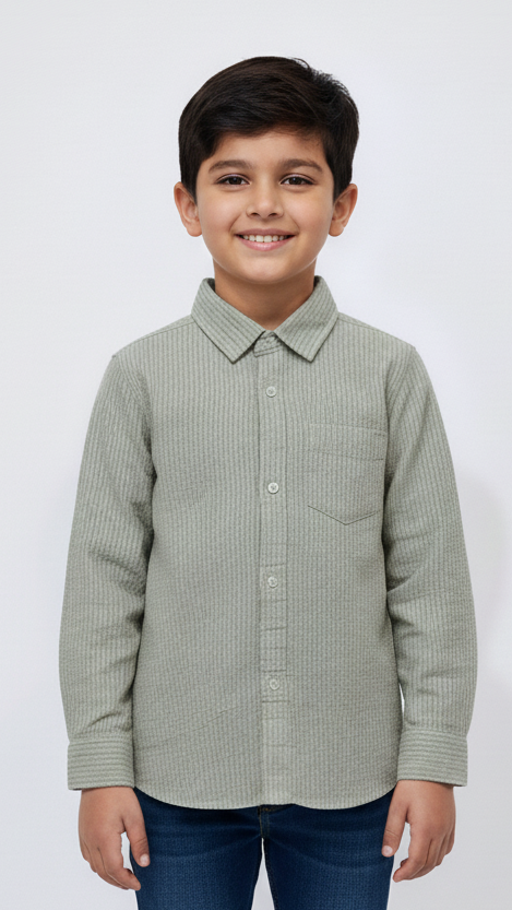 MY CHICCO KIDS TEXTURED SHIRT WITH POCKET