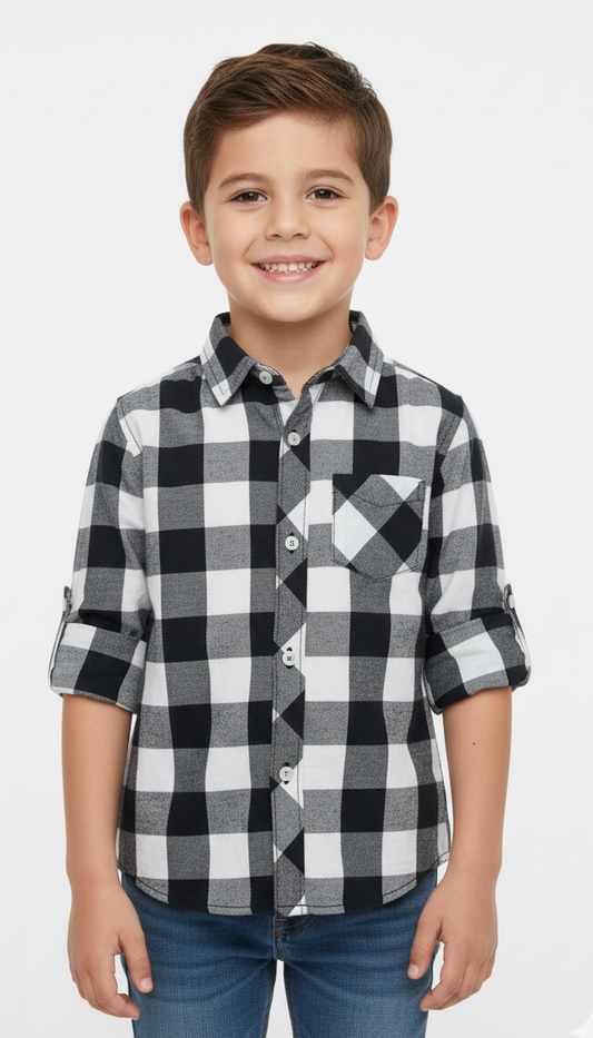 MY CHICCO KIDS CHECK SHIRT WITH POCKET