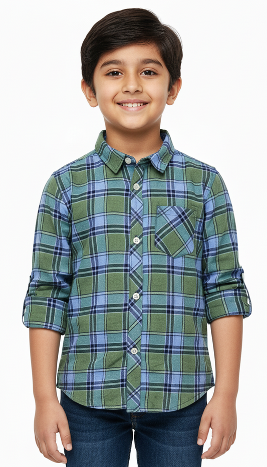 MY CHICCO KIDS CHECK SHIRT WITH POCKET