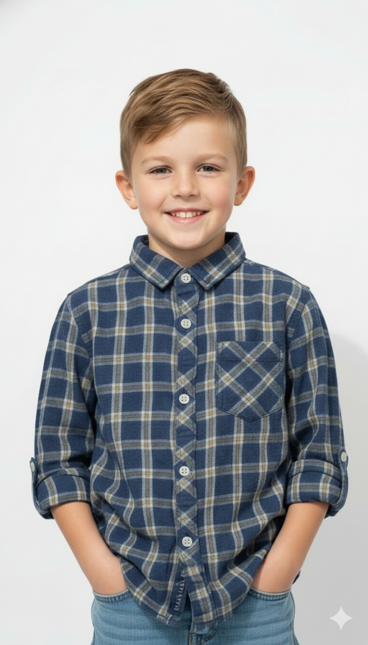 MY CHICCO KIDS CHECK SHIRT WITH POCKET