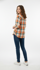 SWEET MUSTARD Women Checked Double Pocket Shirt