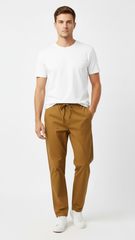 GUESS Mens Relaxed Fit Cotton Trouser