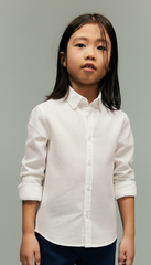 مائی چیکو کڈز بیسک وائٹ لینن شرٹ