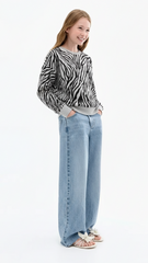 MNG Girls Zebra Print Sweat Shirt