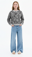 MNG Girls Zebra Print Sweat Shirt